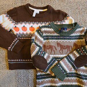 Pair of JANIE & JACK fall sweaters | Size 4